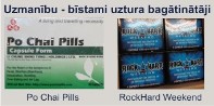 PVD brdina: Uztura bagtintji Po Chai Pills un RockHard Weekend apdraud patrtju veselbu